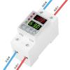 110VAC 120VAC 40A 63A Din Rail Dual Display Adjustable Over Voltage Current and Under Voltage Protective Device Protector Relay(63A) view 4