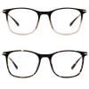 Firmoo Blue Light Glasses for Women Men, Reading Glasses 0.0x-3.0x, Ultra Light Square Frame, Premium TR90 & Metal Blend Brown & Tortoise 2.5x view 1