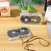 Sewroro Blank Cassette Tapes 2- Min Recording Time Cassette Tape for Voice Messages Music Recording DIY Teaching Materials Transparent Case 3.93 X 2.55 X 0.39 in view 2