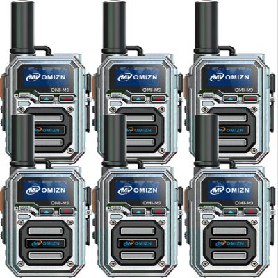 OMIZN M9 Global Walkie Talkie Unlimited Range, 4G LTE PTT Two-Way Radio with Pre-Installed SIM, Lifetime Free, AES256 Encryption, IP65 Waterproof, Noise Reduction, Built-in Flashlight