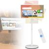 21.5in Swivel Touchscreen Portable Smart TV on Wheels 8MP Camera Full Rotation Mobile TV Stand for Home Office RV(4+64G) view 1