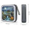 FekiLoot Full Moon Bridge Black Cat DVD Case,Portable Zipper DVD Storage Case CD Collection Bag EVA Protective Blu-ray Wallet Portable Wallet Disc Storage Disc Wallet Bag for Car, Home, Office view 2