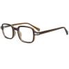 YouthMall Retro Rectangle Glasses for Women Men Trendy Square Blue Light Blocking Glasses 90s Fake Eyeglasses (Clear Dark Brown) view 1