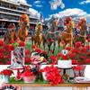 Horse Racing Photography Backdrop 7x5FT Racecourse Red Rose Run for The Roses Background Racing Competition Party Banner Decorations Photo Props view 4