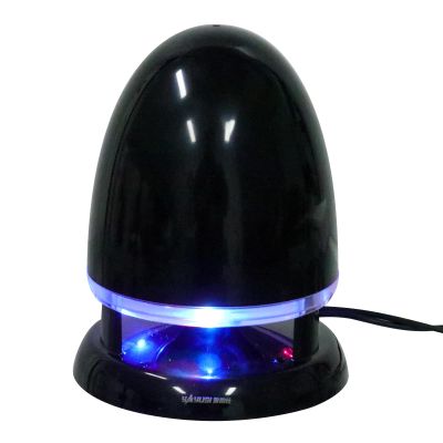 DOITOOL Portable Plug-in Speaker with 3.5mm Audio Input and LED Light, Mini Multimedia Computer Speaker with Heavy Bass for Laptop and Desktop, Black Blue, Dc 5v Compatible, Wired Aux