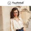 YouthMall Retro Rectangle Glasses for Women Men Trendy Square Blue Light Blocking Glasses 90s Fake Eyeglasses (Clear Grey) view 2