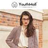 YouthMall Retro Rectangle Glasses for Women Men Trendy Square Blue Light Blocking Glasses 90s Fake Eyeglasses (Tawny Leopard) view 2