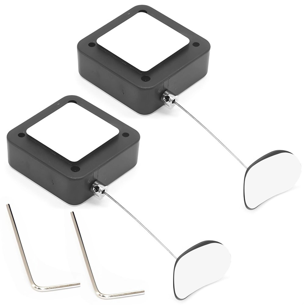 byepica 2 Pcs 35.4 in Retractable Anti-Theft Cable Tethers with Adjustable Lock for Electronics