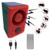 HULPPRE Solar Outdoor Motion Sensor Alarm-Dog Barking and Gunshot Sound,Support Recording,Adjust Volume,130db Loud Noise Maker,3 Work Modes Strobe Light with USB,Say Goodbye to The Intruders view 1