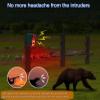 HULPPRE Solar Outdoor Motion Sensor Alarm-Dog Barking and Gunshot Sound,Support Recording,Adjust Volume,130db Loud Noise Maker,3 Work Modes Strobe Light with USB,Say Goodbye to The Intruders view 3