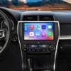 10.2" 4+64G Android 14 Car Stereo Upgrade for Toyota Camry 2015 2016 2017 Radio w/Wireless Carplay Android Auto Touch Screen Double Din GPS Navi Head Unit Bluetooth WiFi FM/RDS/SWC Backup Camera Mic view 2