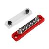 100A 48V DC Busbar Distribution Block Kit with M8 Terminals for Car, Boat, and Solar Panel Power Systems, Nickel Plated Brass with Fireproof Base(Red) view 1