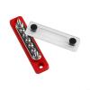 100A 48V DC Busbar Distribution Block Kit with M8 Terminals for Car, Boat, and Solar Panel Power Systems, Nickel Plated Brass with Fireproof Base(Red) view 4