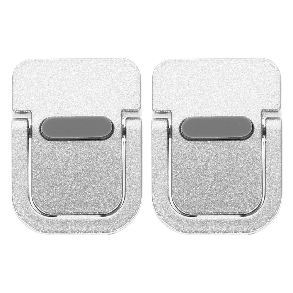 Zerodeko Metal Laptop Stand for Desk 2pcs Portable Computer Riser Cooling Holder Invisible Universal Notebook Holder Silver Mini Heightening Bracket for Office Use