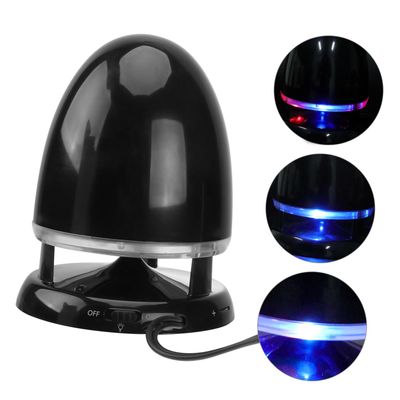 KESYOO Multimedia Mini Speaker with LED Light, USB Anti-Interference Loudspeaker Box, Portable Plug-in Speaker for Laptop and Desktop, Bullet Bass Sound, Black Blue, Dc 5v Compatible
