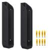 YHOMU 2 Pcs Adjustable Laptop Mount Holder, Wall & Under Desk Adhesive Screw Mount for Tablets, Black view 1