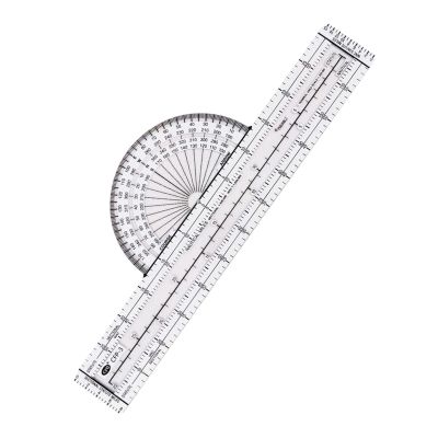Aviation Plotter Slide Rule for Pilots - 8 Scales, All VFR Charts - 20cm (7.87 inch) PP Material