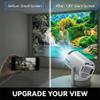 [2026 Upgraded & Built-in Apps] Mini Projector with WiFi 6 and Bluetooth 5.4, Support 4K 1080P Portable Projector, 180 Rotation with Auto Keystone Movie Projector, for Bedroom, Home, Outdoor view 4