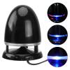 COHEALI Portable Mini Speaker with USB Plug-in, LED Multimedia Voice Box, External Aux Line-in Loudspeaker for Laptop and Computer, Compact Black-Blue Speaker Suitable for Travel and Home view 3