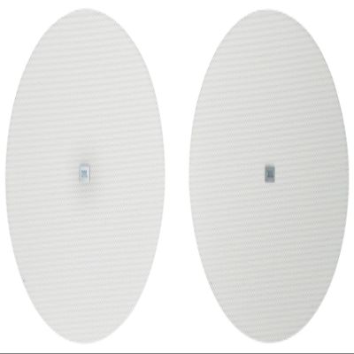 JBL MTC-414WG Pair Weatherized Magnetic Ceiling Speaker Grilles, Full-Face White Covers with Safety Tether for Control 412 and 414 Speakers