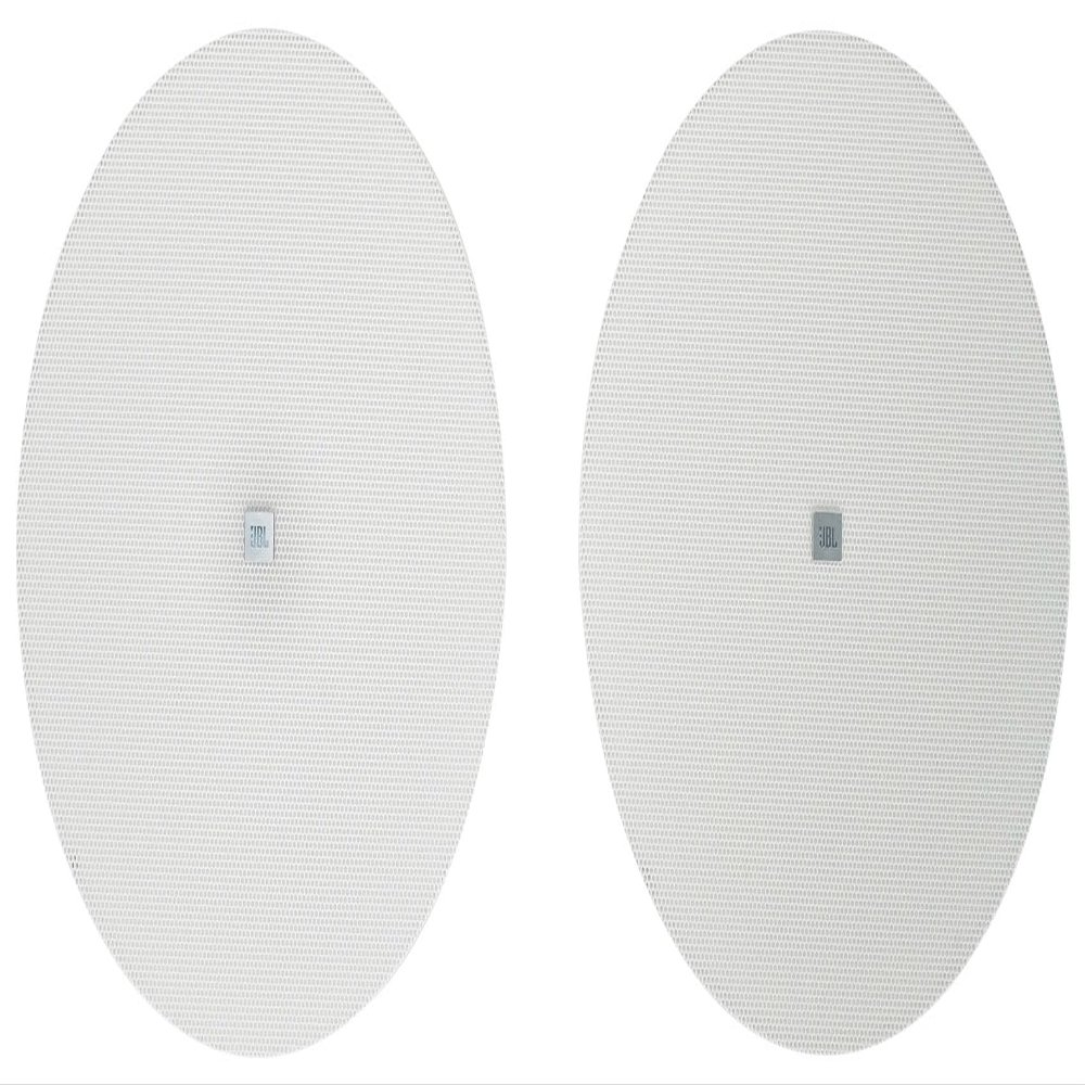 JBL MTC-414WG Pair Weatherized Magnetic Ceiling Speaker Grilles, Full-Face White Covers with Safety Tether for Control 412 and 414 Speakers