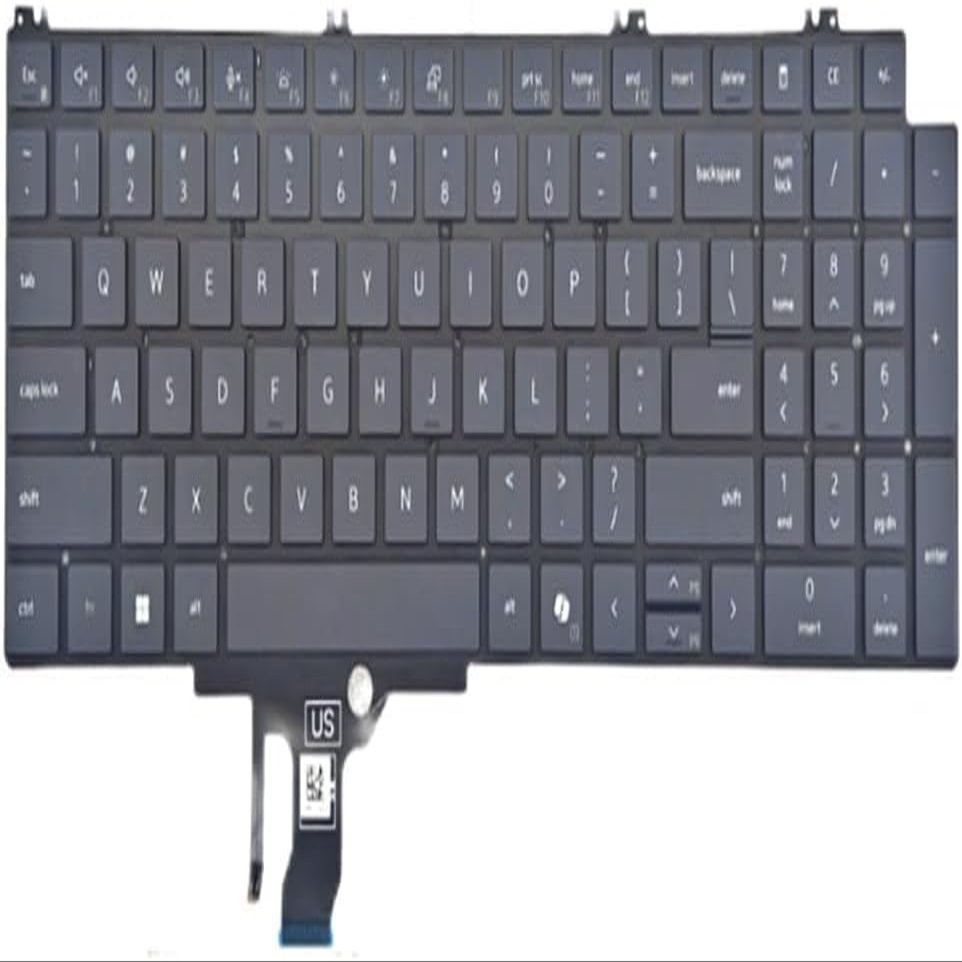 100% New Laptop Keyboard for Dell Pro 16 PC16250 PC16255 / Pro 16 Plus PB16250 PB16255 English US Gray with Backlit
