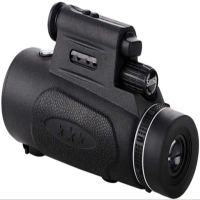 12x42 Monocular Telescope High Power HD Portable Monocular Compact with Night Vision BAK4 Prism FMC Lens Monocular with Smartphone Adapter and Tripod for Bird Watching Theater Concerts