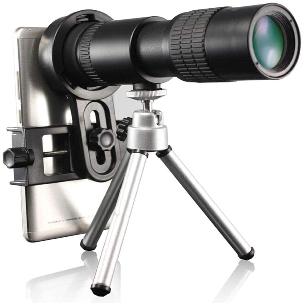 10-30x30 Monocular Telescope with Phone Adapter and Tripod Optics Zoom Telescope Retractable Portable Monocular for Birdwatching Traveling Outdoor