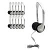 HamiltonBuhl HA2V Schoolmate On-Ear Stereo Headphones 10-Pack  Gray, in-Line Volume Control, Replaceable Foam Cushions, Adjustable Headband, 5 ft Chew-Resistant Dura-Cord, 3.5mm Plug view 1