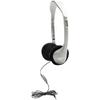 HamiltonBuhl HA2V Schoolmate On-Ear Stereo Headphones 10-Pack  Gray, in-Line Volume Control, Replaceable Foam Cushions, Adjustable Headband, 5 ft Chew-Resistant Dura-Cord, 3.5mm Plug view 2