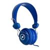 HamiltonBuhl Favoritz 10-Pack Blue TRRS Headsets  Mid-Size On-Ear, in-Line Mic, Leatherette Cushions, Adjustable Headband, 5 ft Chew-Resistant Dura-Cord, 3.5mm Plug  Classroom Use view 2