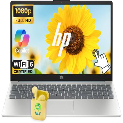 HP 15.6" FHD Touchscreen Business Laptop Computer, Intel 8-Core i3-N305 Processor, 16GB RAM 256GB SSD, Numeric Keypad, Windows 11, AI Copilot Ready, NLY Earphones, Moonlight Blue