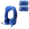 HamiltonBuhl Flex-Phones USB Kids Headset 20-Pack  Blue | EVA Foam, Gooseneck Mic, Chew-Resistant Cable, Leatherette Cushions, USB for Chromebooks & Computers view 1