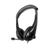 HamiltonBuhl Motiv8 MidSized Multimedia Headset  inLine Volume Control, Steel Gooseneck Microphone, 3.5mm SlimBarrel Plug, Leatherette Cushions, DuraCord  Black Classroom Headset (25 Pack) view 2