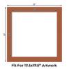 Poster Palooza Terra-Cotta Red Mat Board for 22x22 Frames - Fits 18x18 Photos - 1 Mat view 2