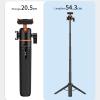 Yunseity Magnetized Fast Release Handheld Tripod, Extendable from 20cm to 54cm with 360 Ball Head and Cold Shoe Adapter, for Action 6 Nano Cameras Vlogging Live Streaming view 3