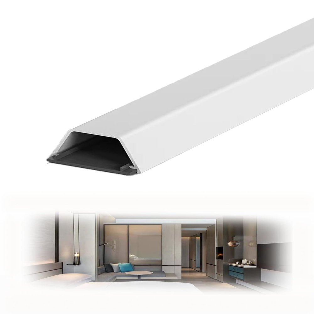 Cables Trunking Self Adhesive for Computer Air Conditioner Cables Aluminum Alloy Cable Hider(Mlik,0.8x59.1 in)