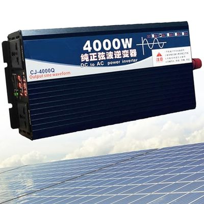 3500W Pure Sine Wave Inverter, 12V-72V DC to 110V/120V AC Car Power Converter with 2 AC Outlets & LCD Display for Car, Truck, Home, Laptop, Vehicles - 4000W & 5000W Options Available