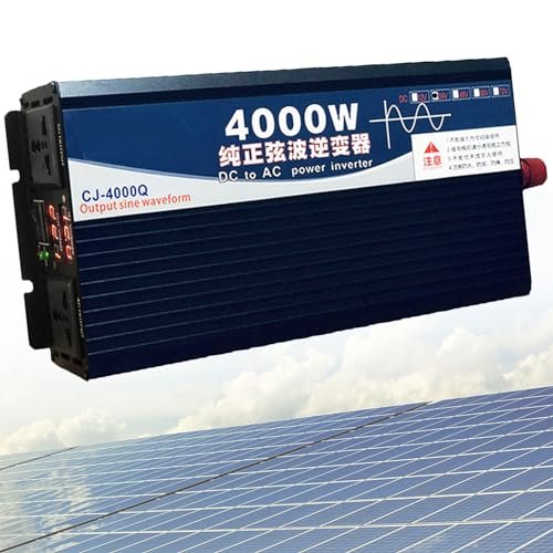 3500W Pure Sine Wave Inverter, 12V-72V DC to 110V/120V AC Car Power Converter with 2 AC Outlets & LCD Display for Car, Truck, Home, Laptop, Vehicles - 4000W & 5000W Options Available