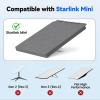 Silicone Starlink Mini Cover Case - Premium Silicone Protective Case for Starlink Mini Satellite Antenna, Portable Wavy Edge Design Perfect for RV/Camping (Gray) view 2