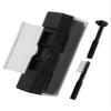 3-in- Vinyl Record Cleaning Brush Set with Carbon Fiber Stylus Cleaner, Anti-Static Velvet Tool Kit for Turntable Records, Compact Design, Black view 3