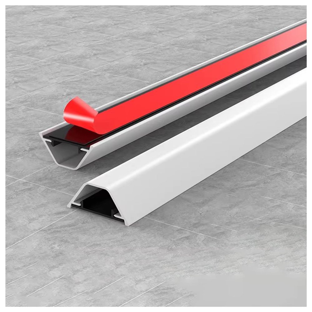 Aluminum Alloy Cord Cover Cable Trunking Stainless Steel Wire Tidy Cover for Home and Office(Mlik,W-2cm)