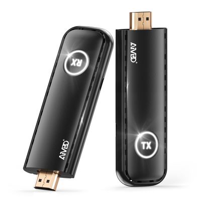 2026 Upgraded Wireless HDMI 4K Transmitter and Receiver 1080P HD, Portable Plug & Play Wireless HDMI Extender Kit for Casting Video Audio from Laptop/TV Box/Camera to Monitor/HDTV/Projector-328ft/100m