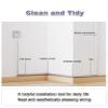 Cables Trunking Self Adhesive for Computer Air Conditioner Cables Aluminum Alloy Cable Hider(Mlik,0.6x59.1 in) view 4