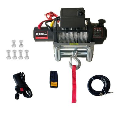 18800Lbs Electric Vehicle Winch, 12v Power Winch with Wireless Handheld Remote, Waterproof IP67 80Ft Steel Cable Truck Winch