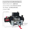 18800Lbs Electric Vehicle Winch, 12v Power Winch with Wireless Handheld Remote, Waterproof IP67 80Ft Steel Cable Truck Winch view 4