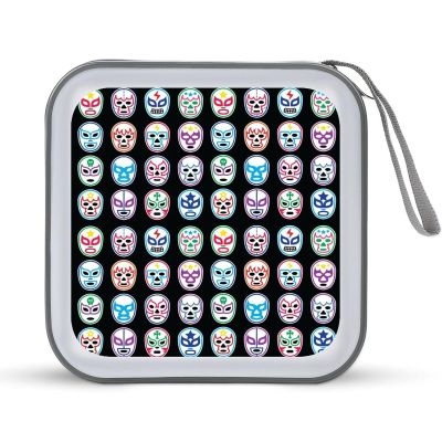 Lucha Libre Mexican Wrestling Masks CD Case DVD Holders Wallet Hard Plastic Storage Binder 40 Capacity