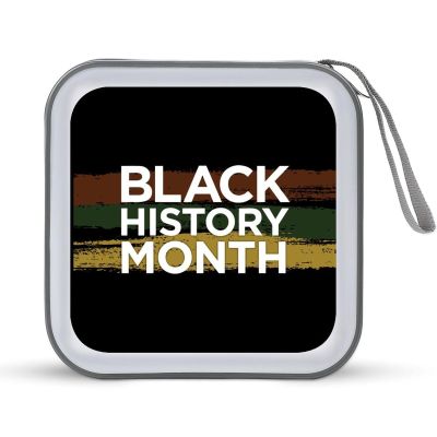 Black History Month CD Case DVD Holders Wallet Hard Plastic Storage Binder 40 Capacity