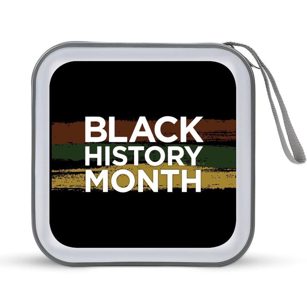 Black History Month CD Case DVD Holders Wallet Hard Plastic Storage Binder 40 Capacity