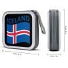 Flag of Iceland CD Case DVD Holders Wallet Hard Plastic Storage Binder 40 Capacity view 2